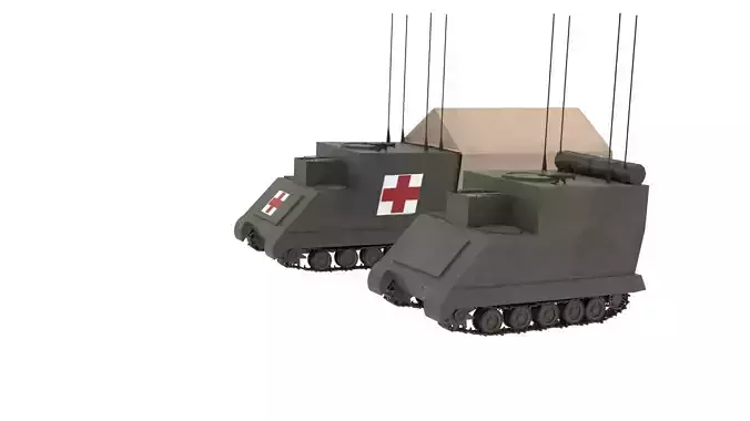 US Modern Military M577 Command Tracked Vehicle