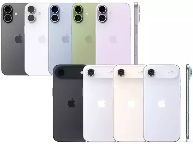 Apple iPhone 17 and Air 2025 3D model