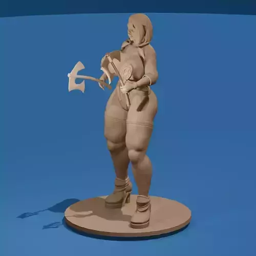 Thick Vampire Axe Queen 3D print model
