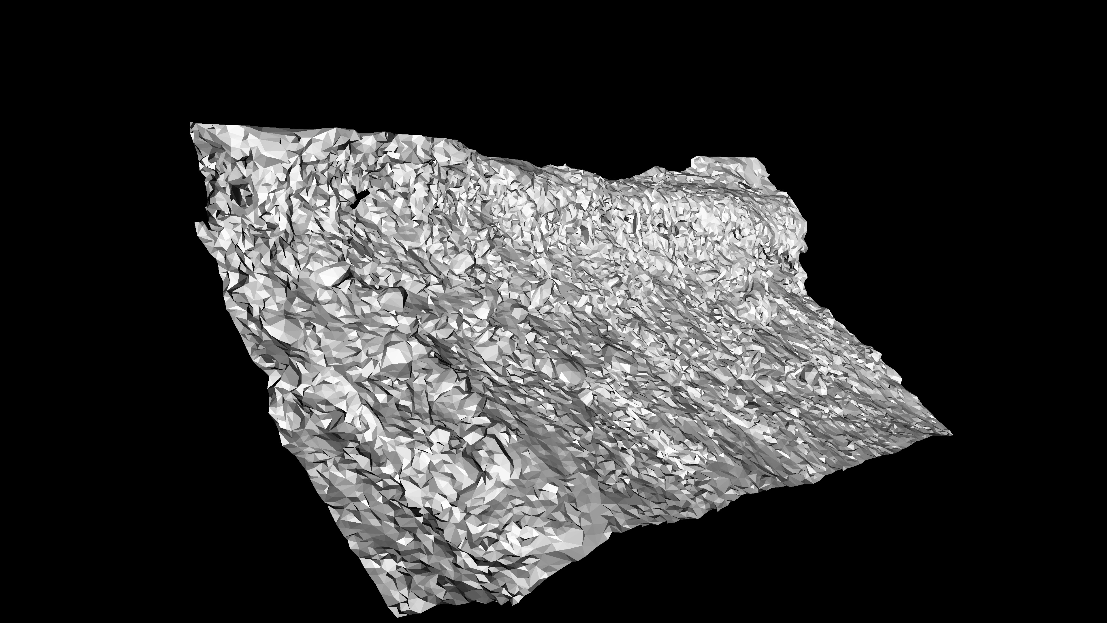 Alpine river gravel embankment with roots Low-poly 3D model_13