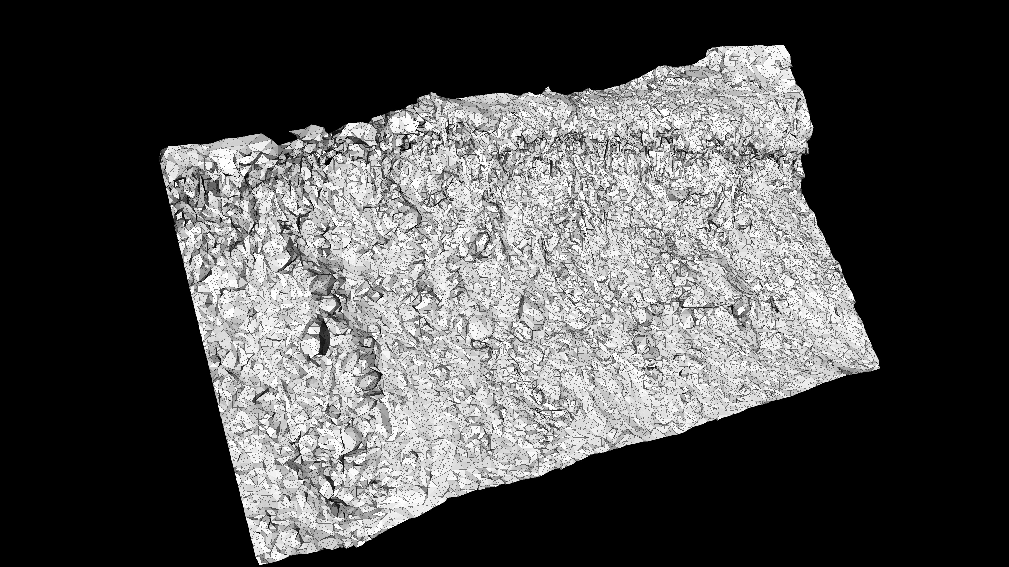 Alpine river gravel embankment with roots Low-poly 3D model_18