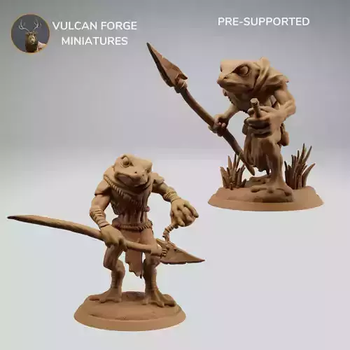 Bullywug frogfolk trackers with spears Bundle