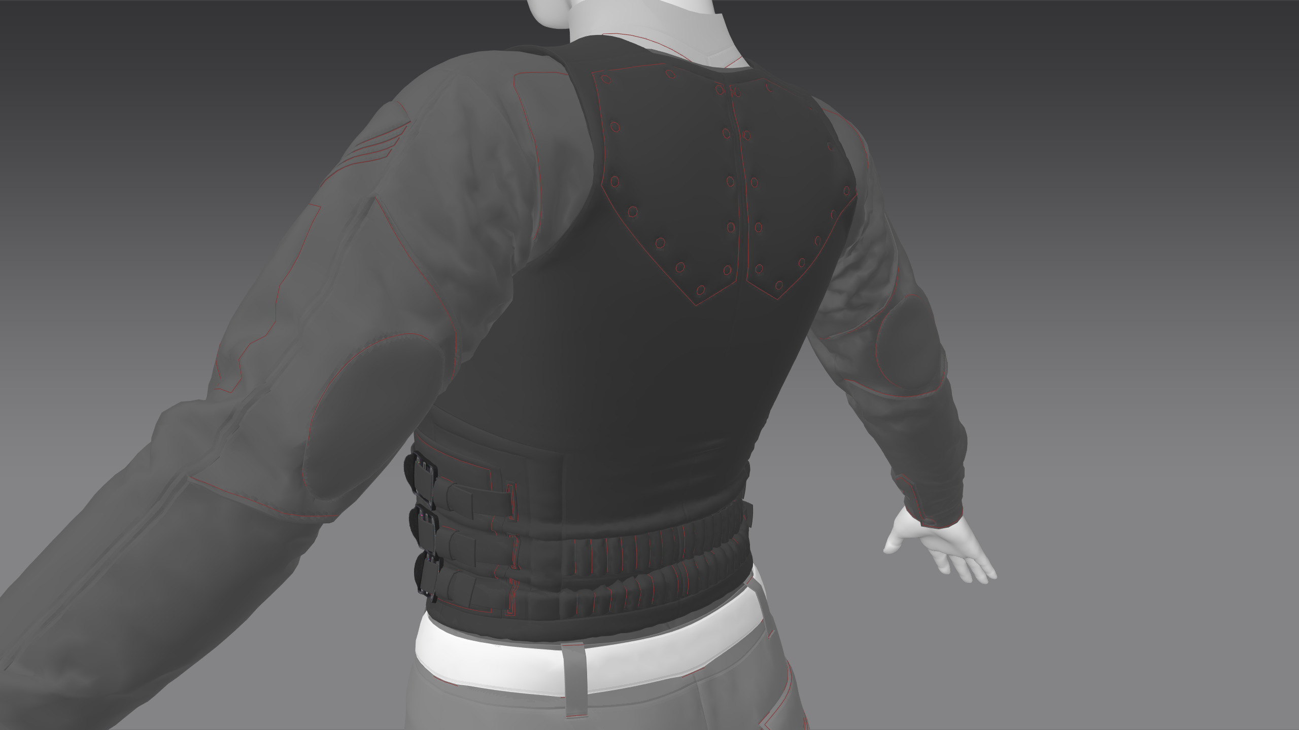 Military Outfit Full Tutorial and Project Files Low-poly 3D model_34