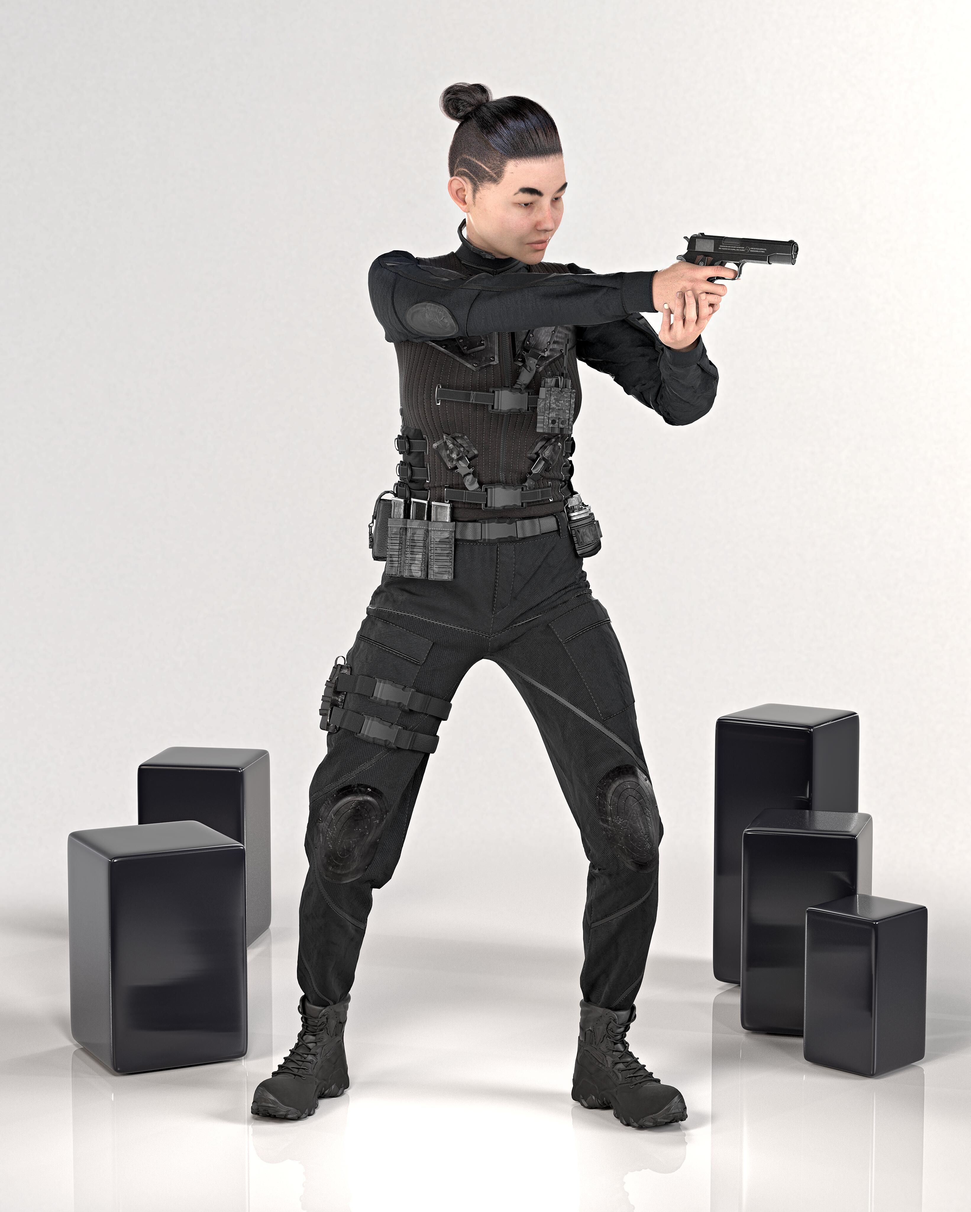 Military Outfit Full Tutorial and Project Files Low-poly 3D model_3