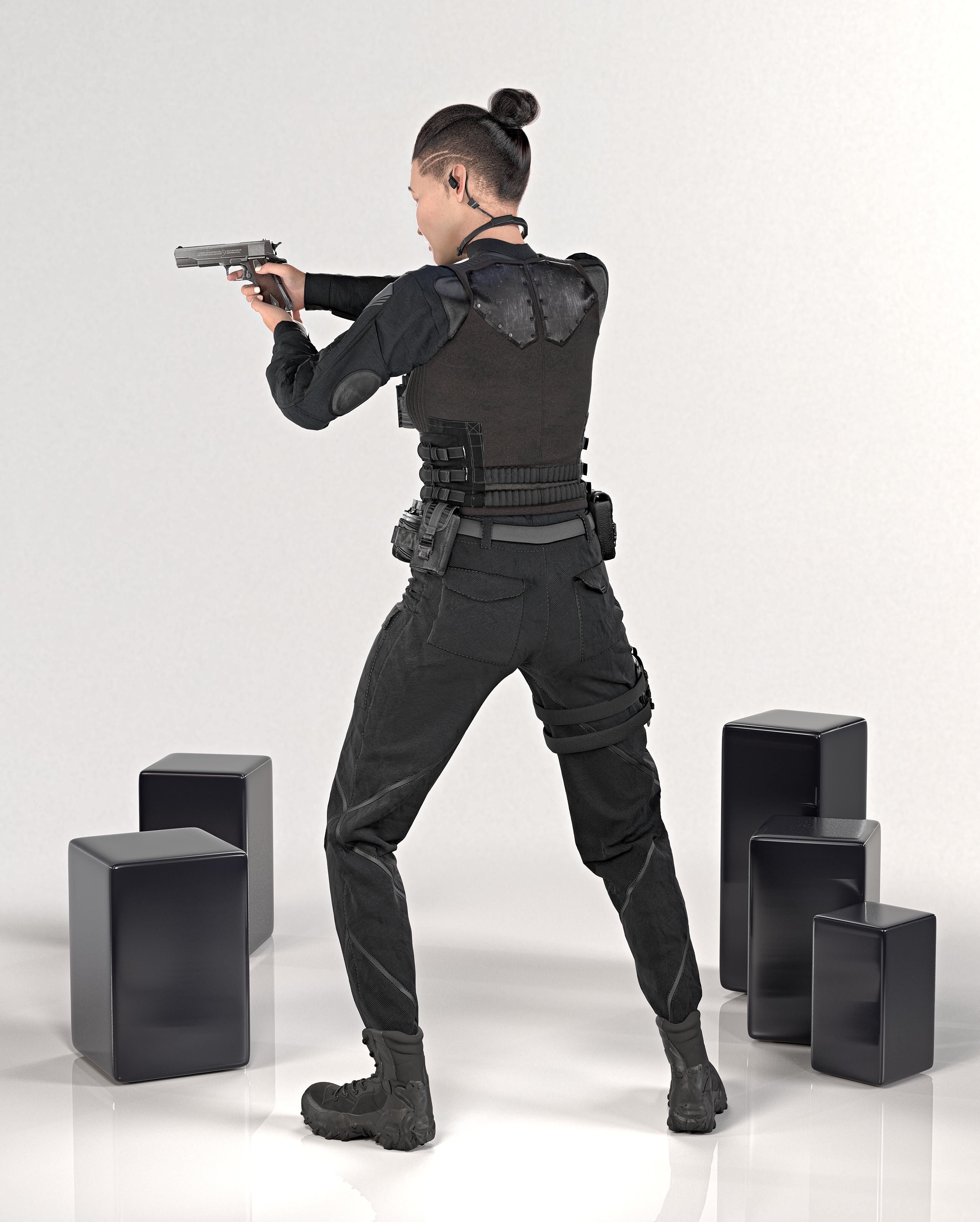 Military Outfit Full Tutorial and Project Files Low-poly 3D model_4