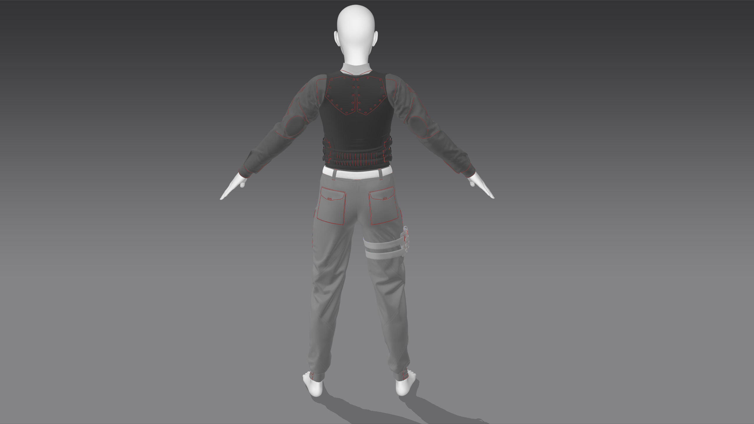 Military Outfit Full Tutorial and Project Files Low-poly 3D model_19