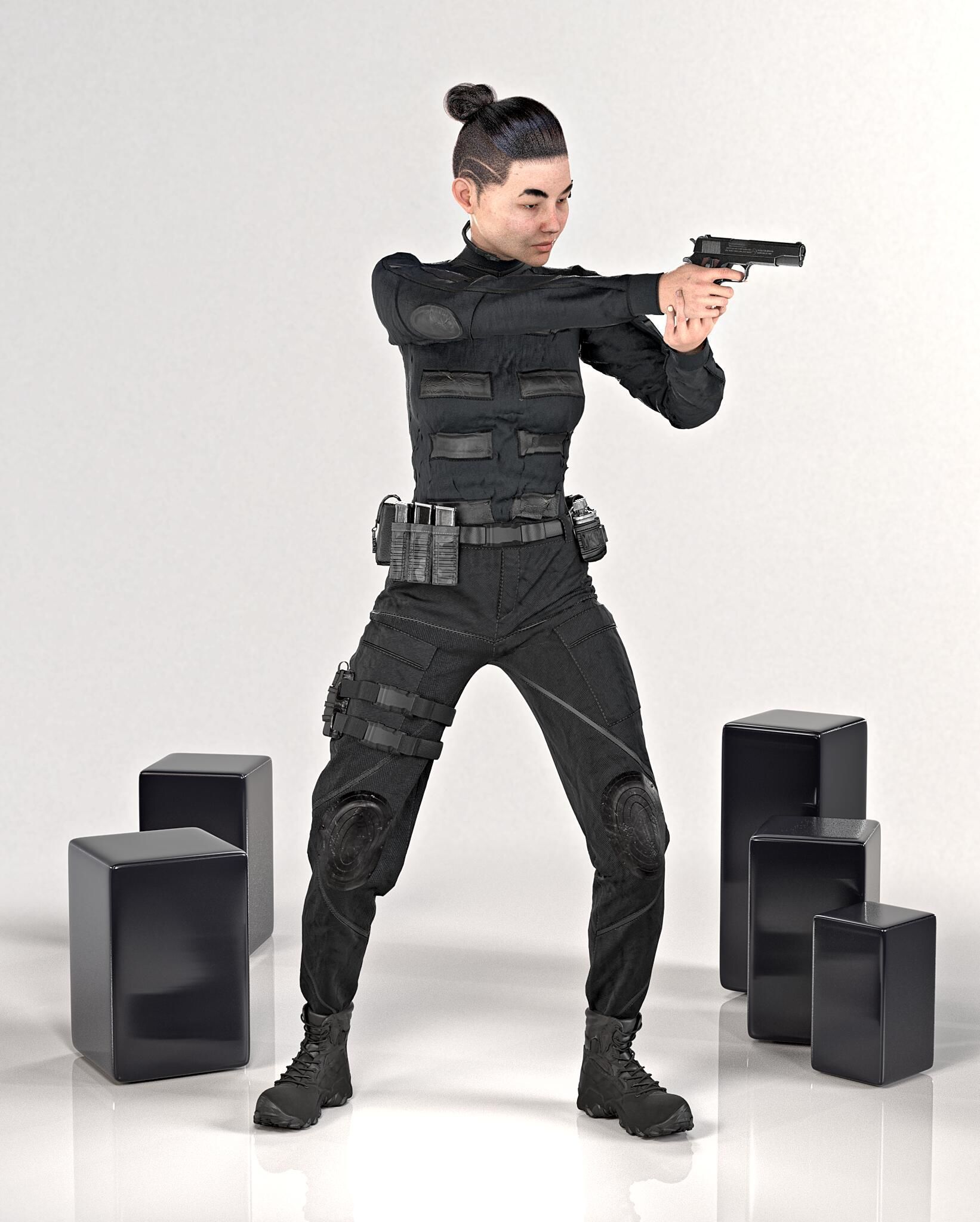 Military Outfit Full Tutorial and Project Files Low-poly 3D model_5