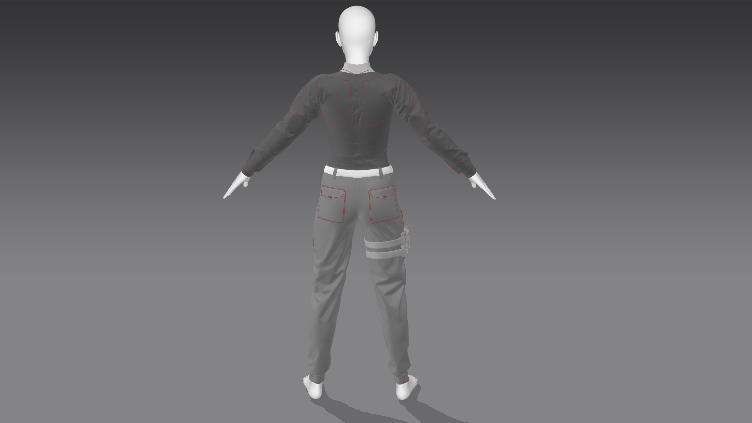 Military Outfit Full Tutorial and Project Files Low-poly 3D model_29