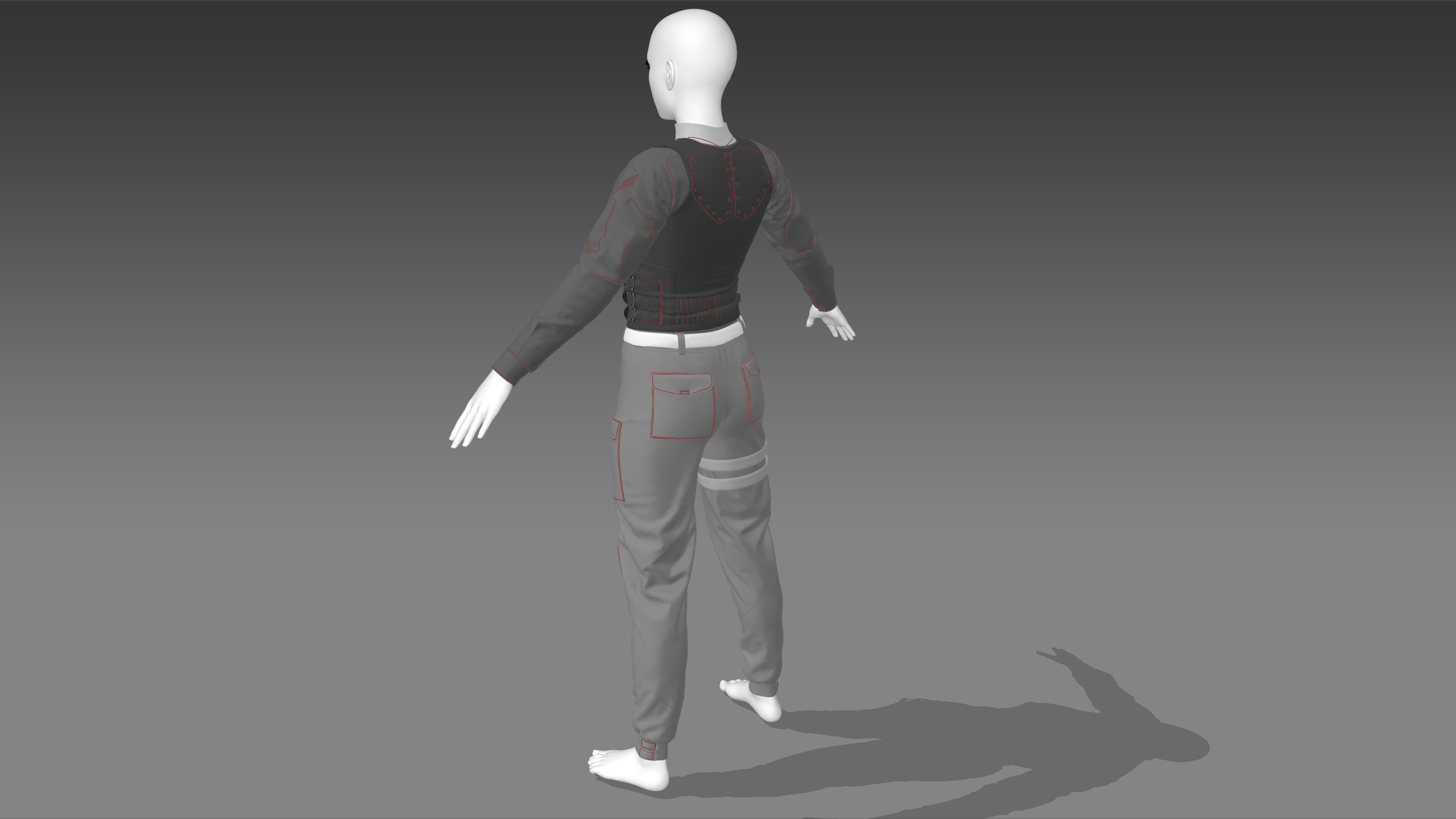 Military Outfit Full Tutorial and Project Files Low-poly 3D model_18