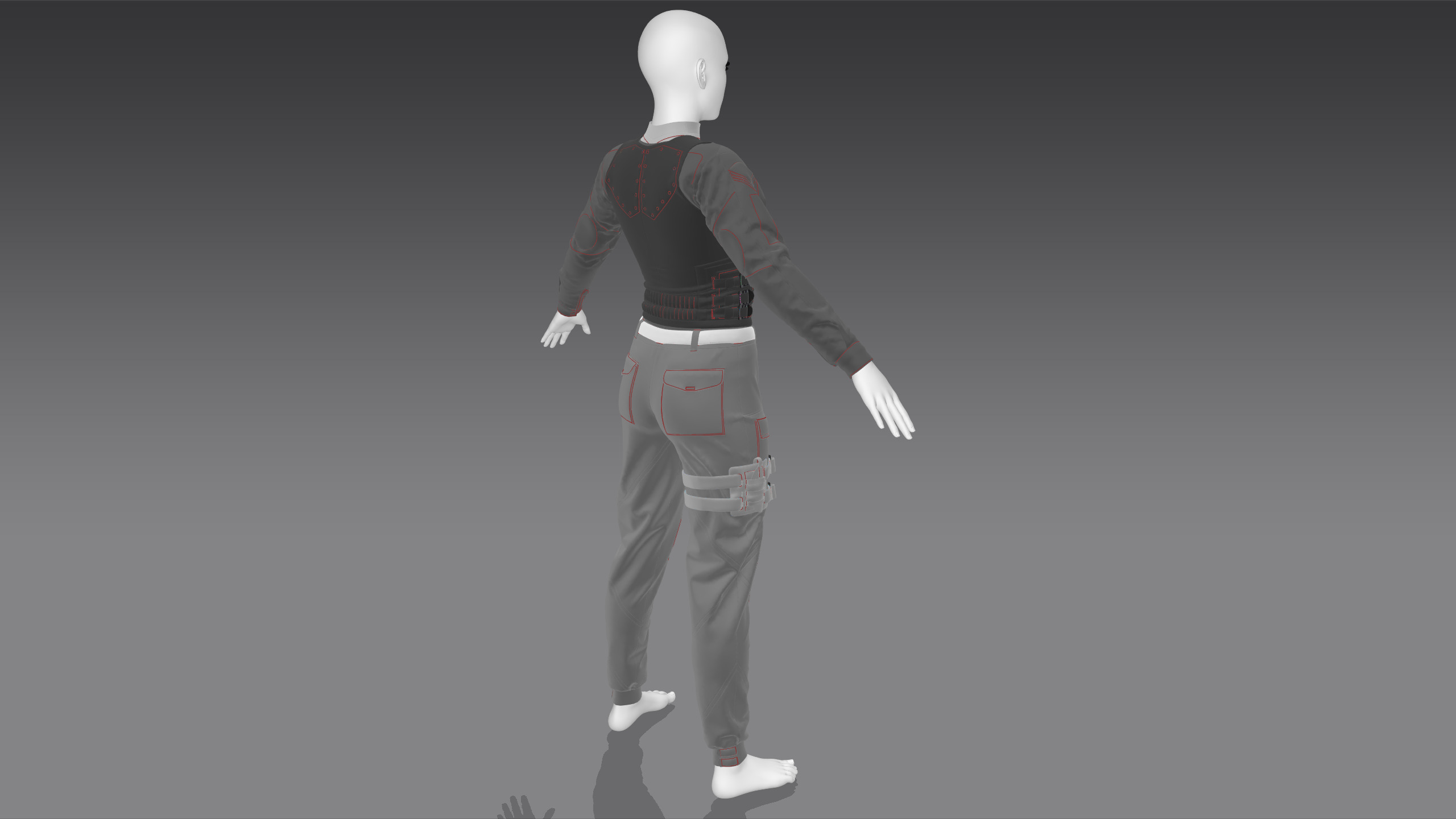 Military Outfit Full Tutorial and Project Files Low-poly 3D model_20