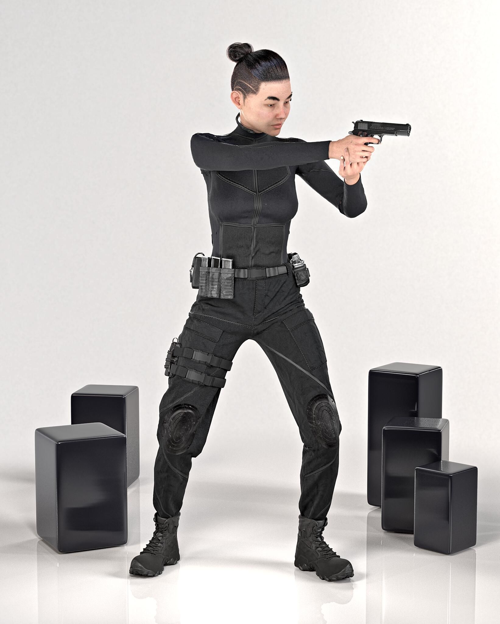 Military Outfit Full Tutorial and Project Files Low-poly 3D model_6