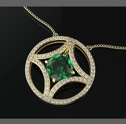 women pendant 3D print model