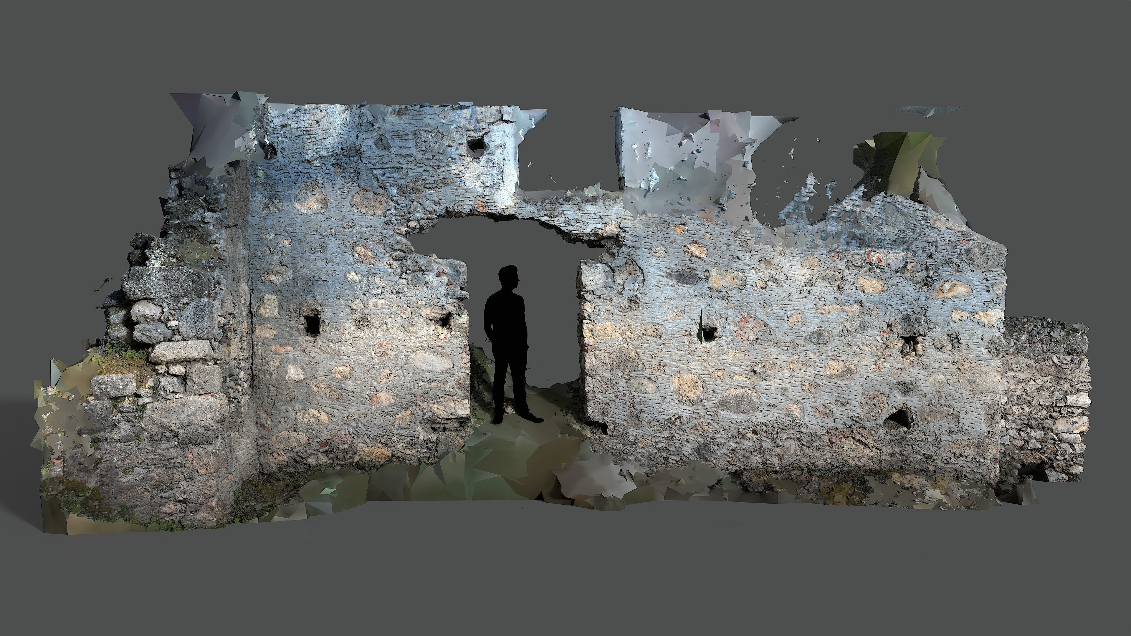 Abandoned House Ruined Part Scan - House Wall 3D model_7