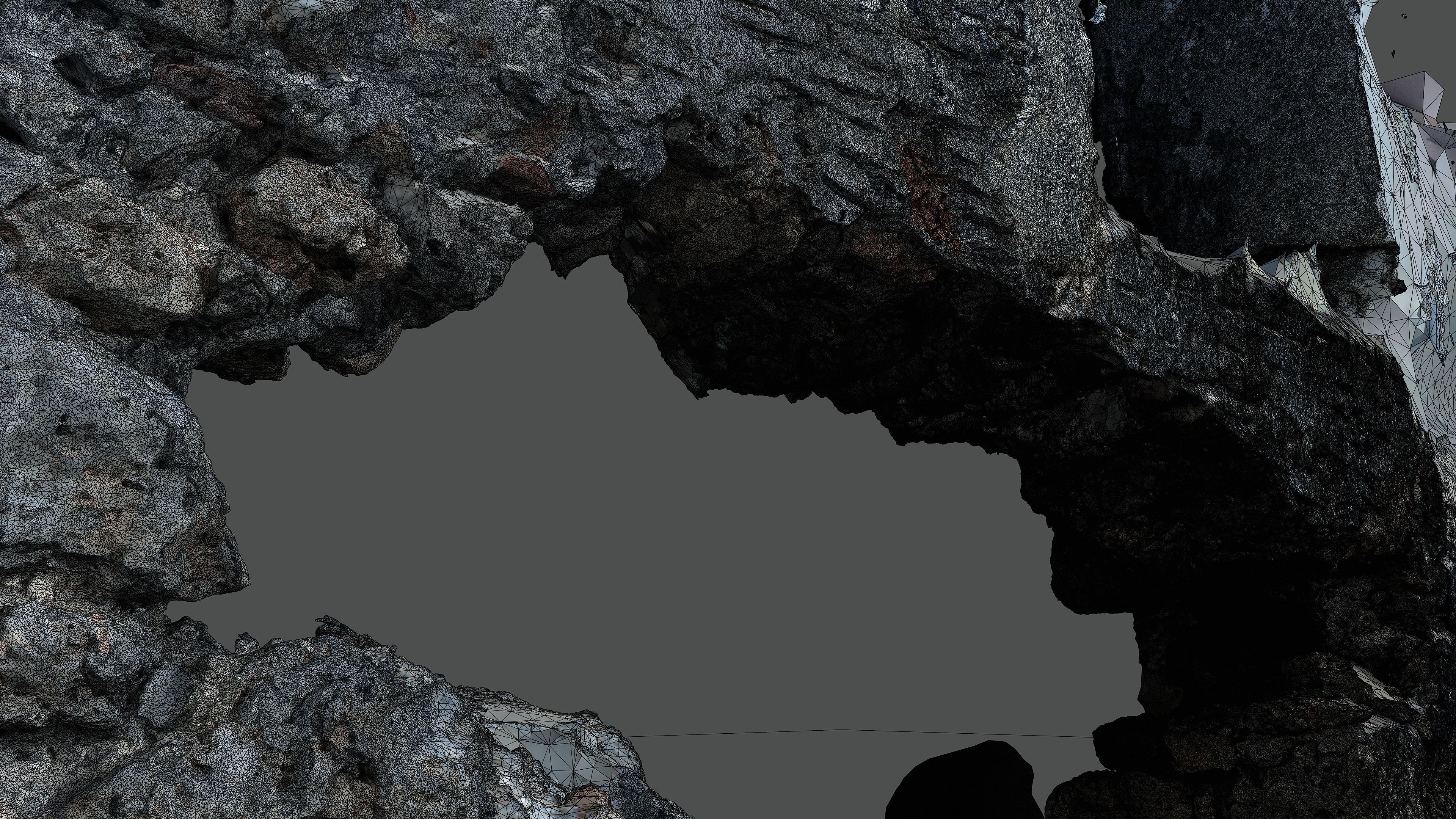 Abandoned House Ruined Part Scan - House Wall 3D model_12