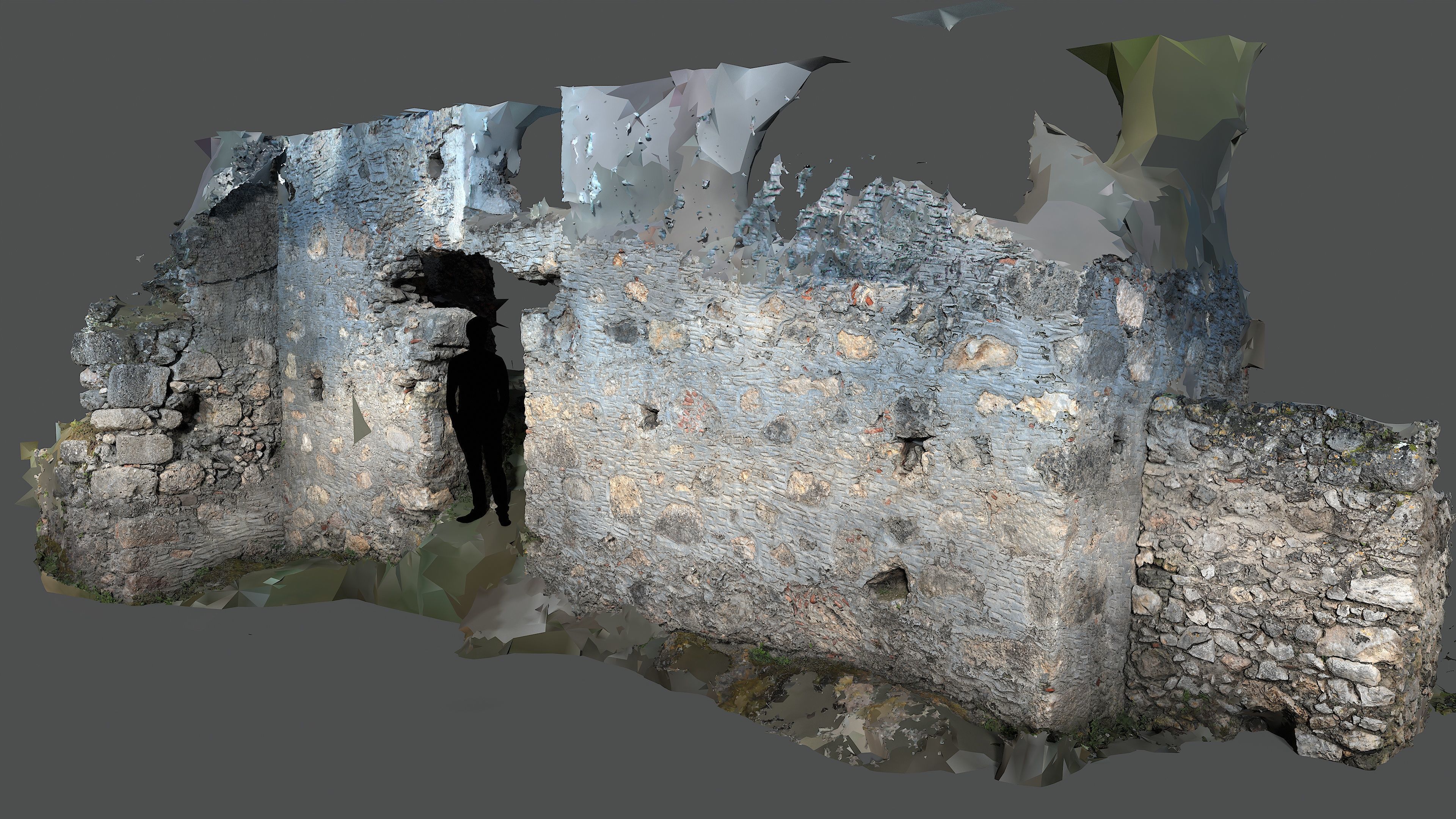 Abandoned House Ruined Part Scan - House Wall 3D model_5