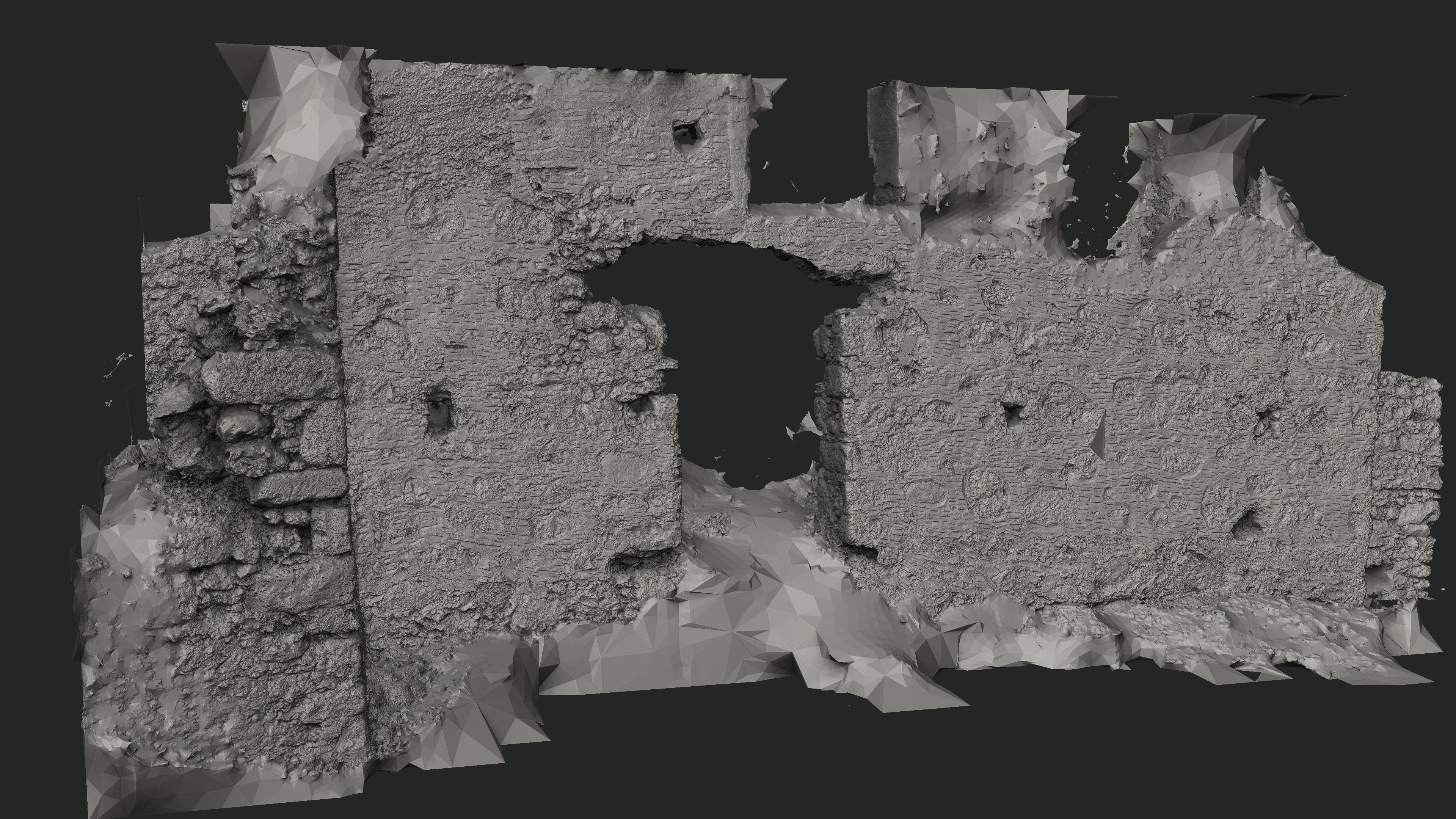 Abandoned House Ruined Part Scan - House Wall 3D model_14