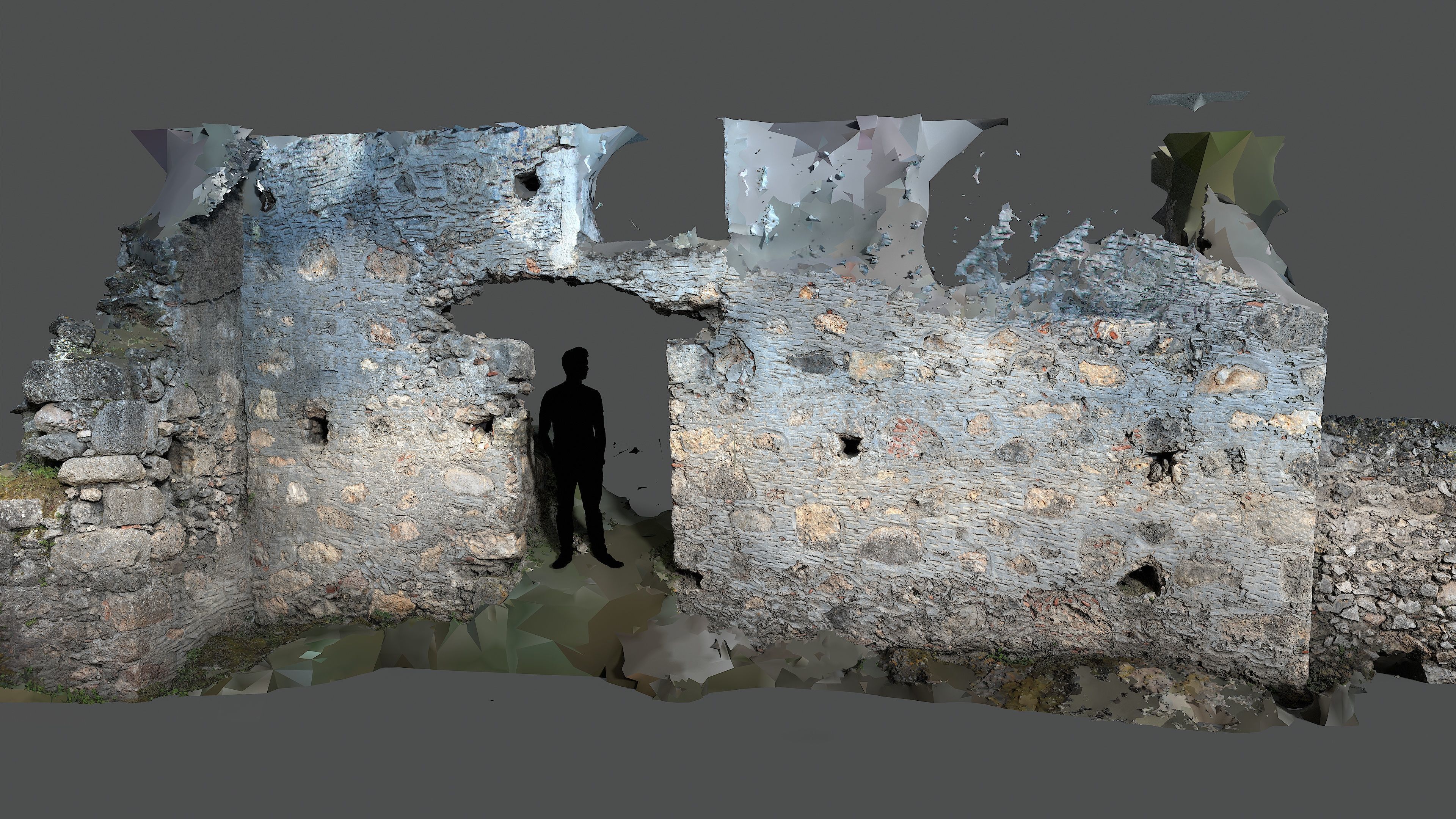 Abandoned House Ruined Part Scan - House Wall 3D model_3