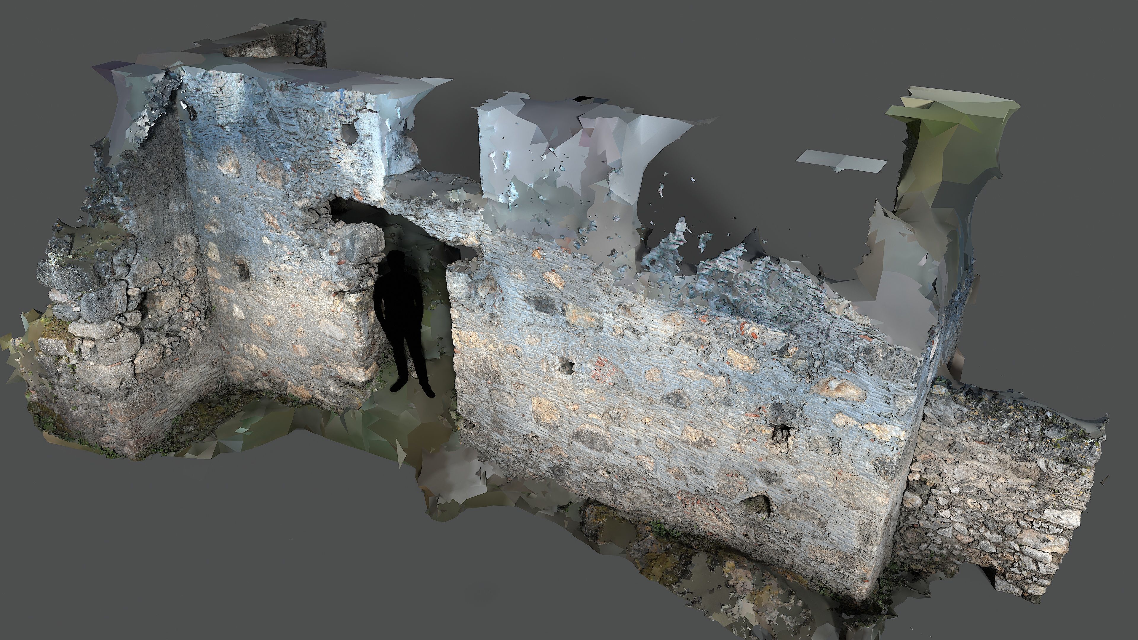 Abandoned House Ruined Part Scan - House Wall 3D model_9