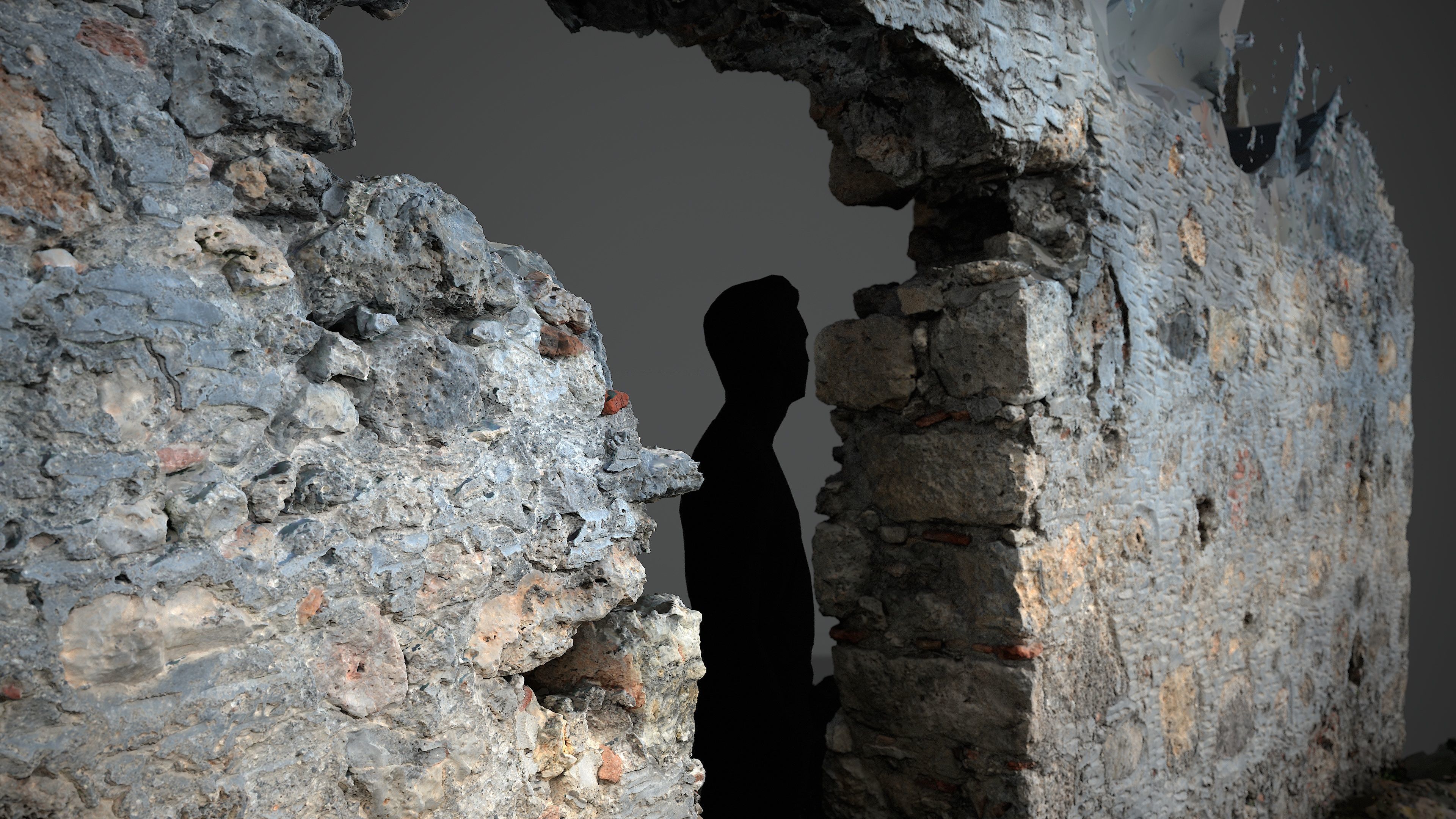 Abandoned House Ruined Part Scan - House Wall 3D model_4