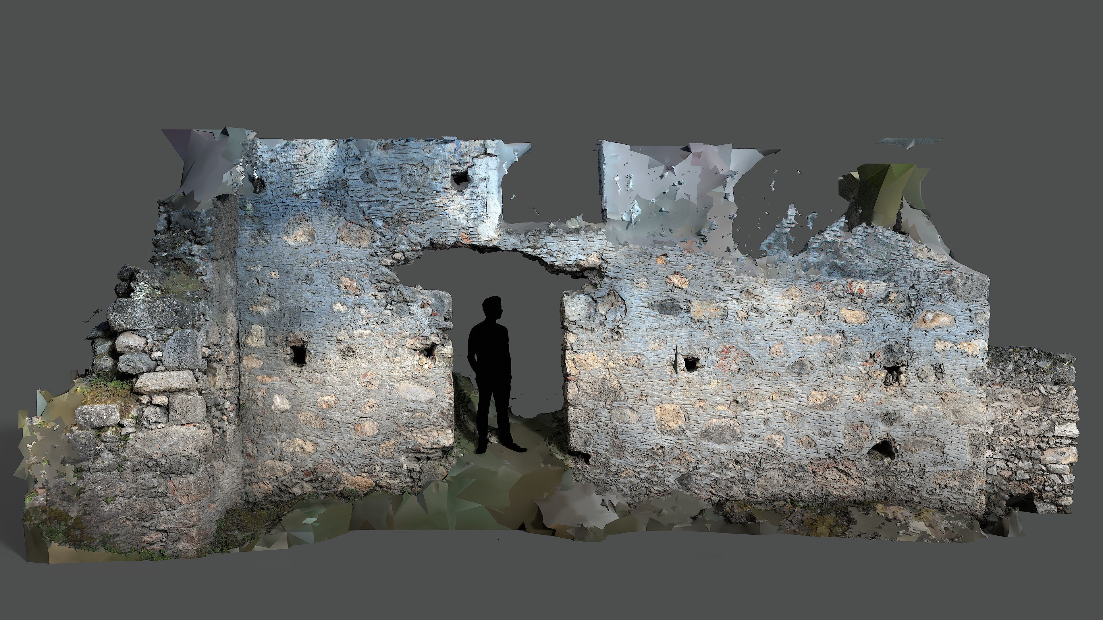 Abandoned House Ruined Part Scan - House Wall 3D model_10