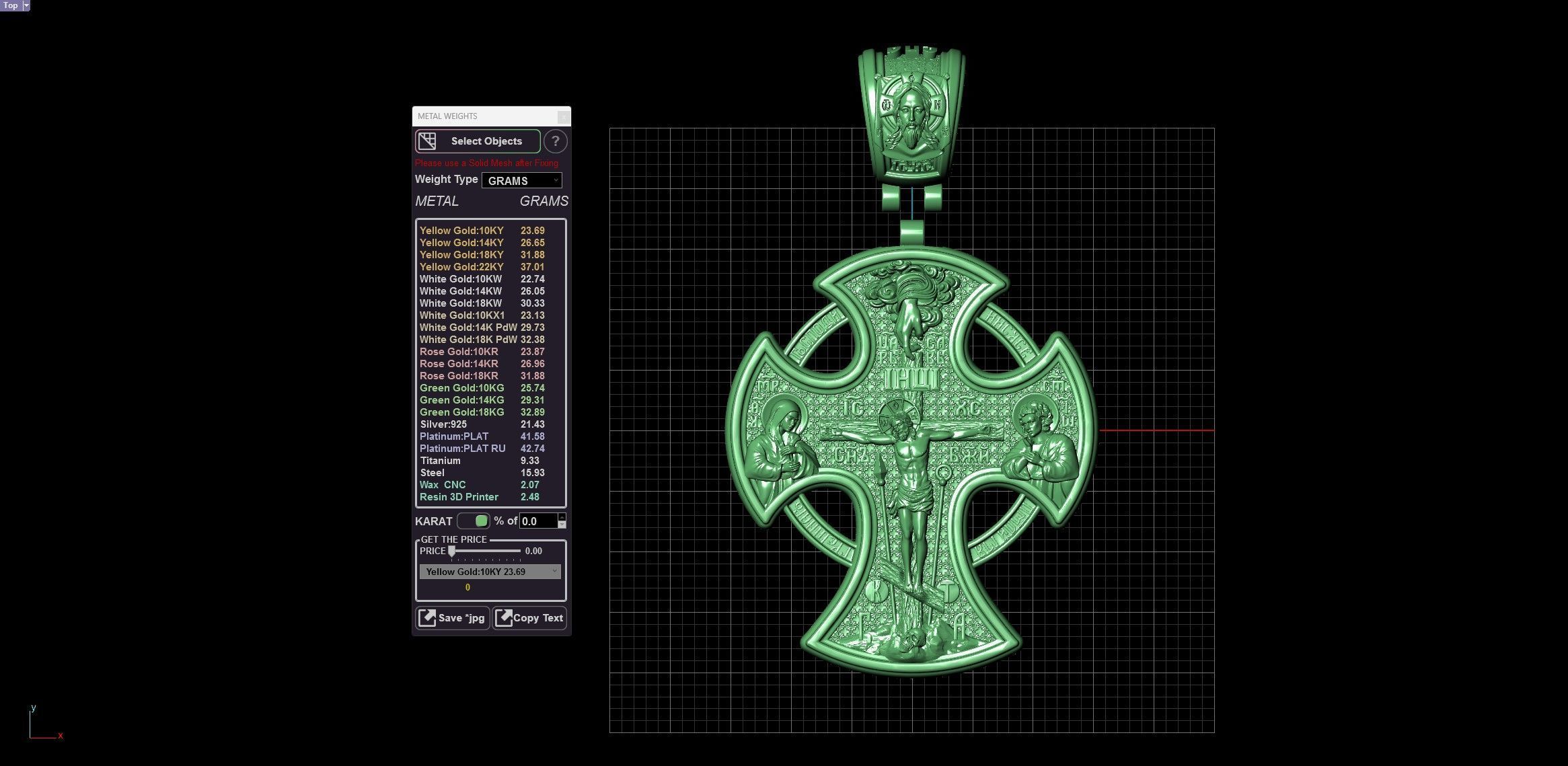 Saint George the Victorious Crucifixion and Saints Cross 3D print model_13