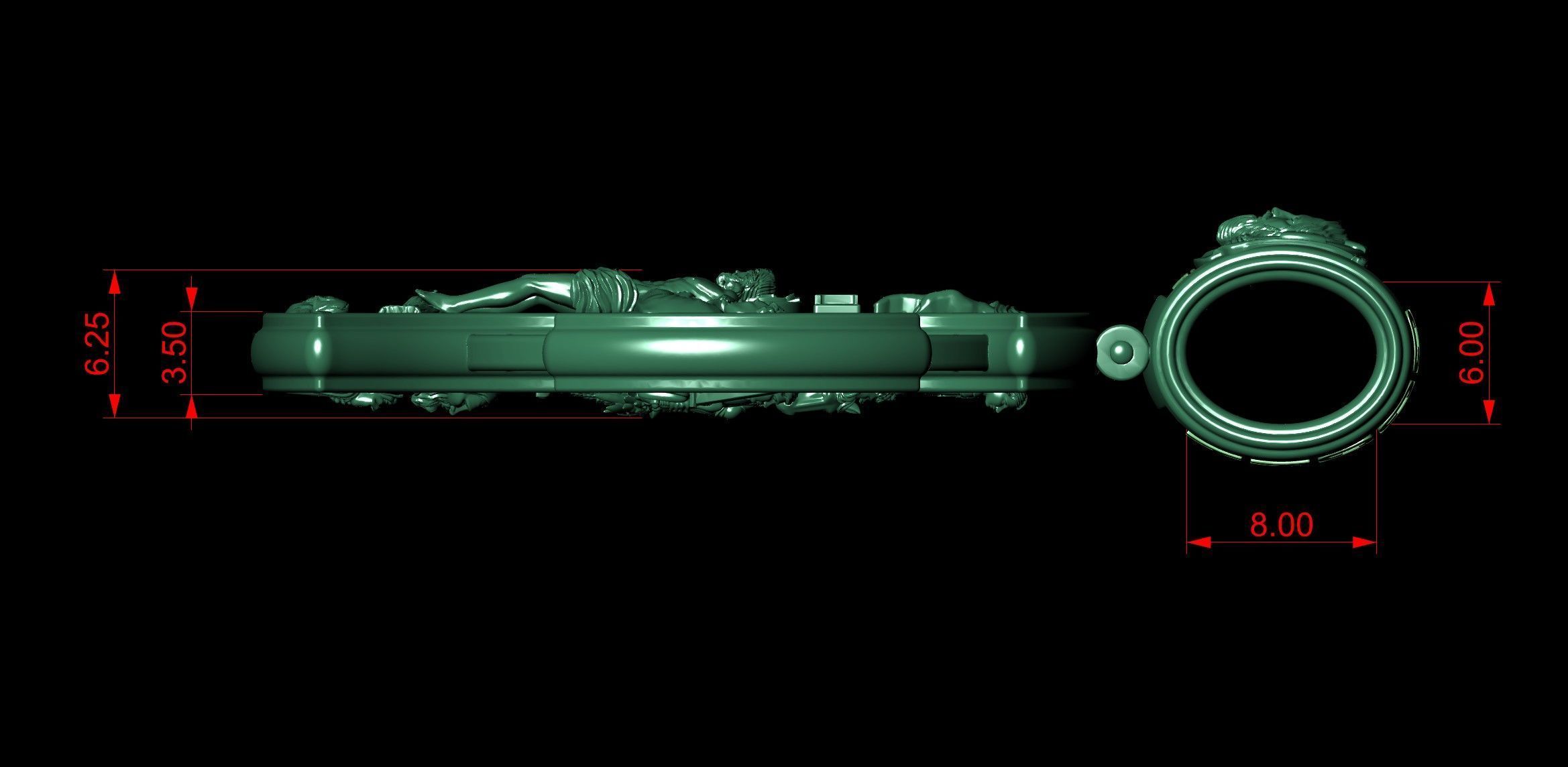 Saint George the Victorious Crucifixion and Saints Cross 3D print model_11