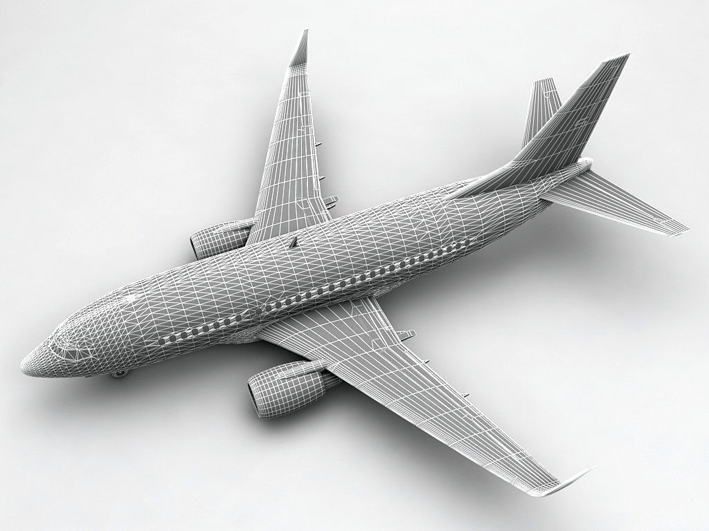 Boeing 737-500 Airliner - Continental 3D model_2