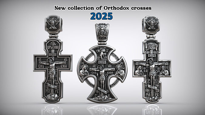 Jesus Christ Crucifixion and Saints Orthodox Crosses Collection 