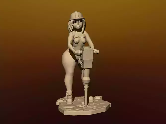 Cute bun Naughty builder