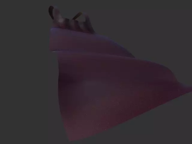 Simple hero cape 3D model_0