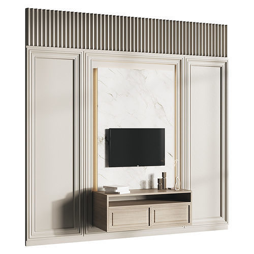 Modern TV Wall 05 3D model