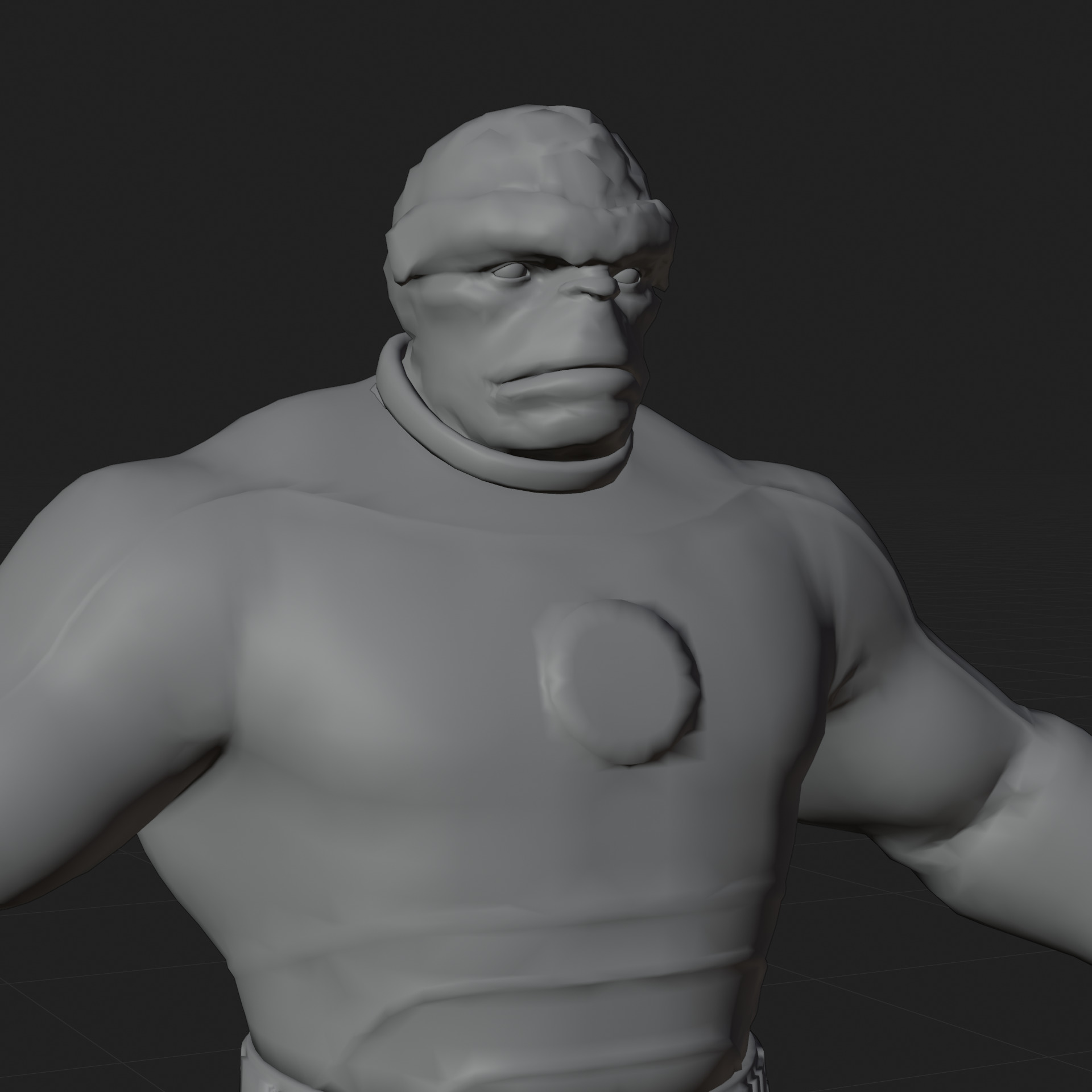Ben Grimm 3D Model Fortnite The Thing Rigged PBR FBX OBJ Low-poly 3D model_10