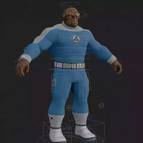 Ben Grimm 3D Model Fortnite The Thing Rigged PBR FBX OBJ Low-poly 3D model
