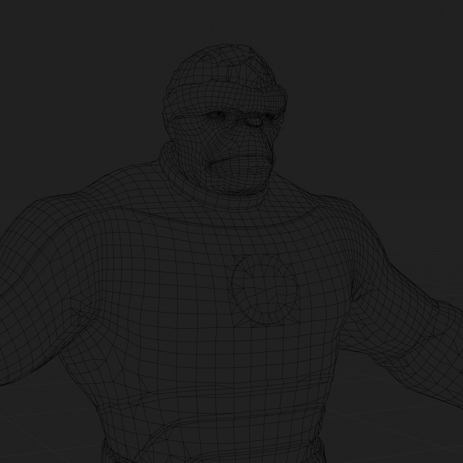 Ben Grimm 3D Model Fortnite The Thing Rigged PBR FBX OBJ Low-poly 3D model_17