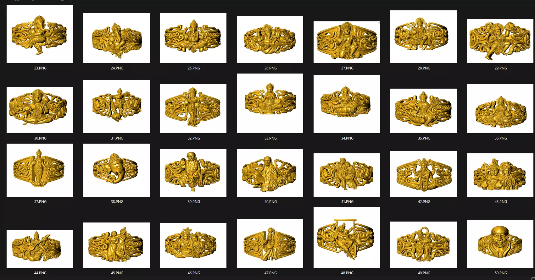 god ring 3D print model