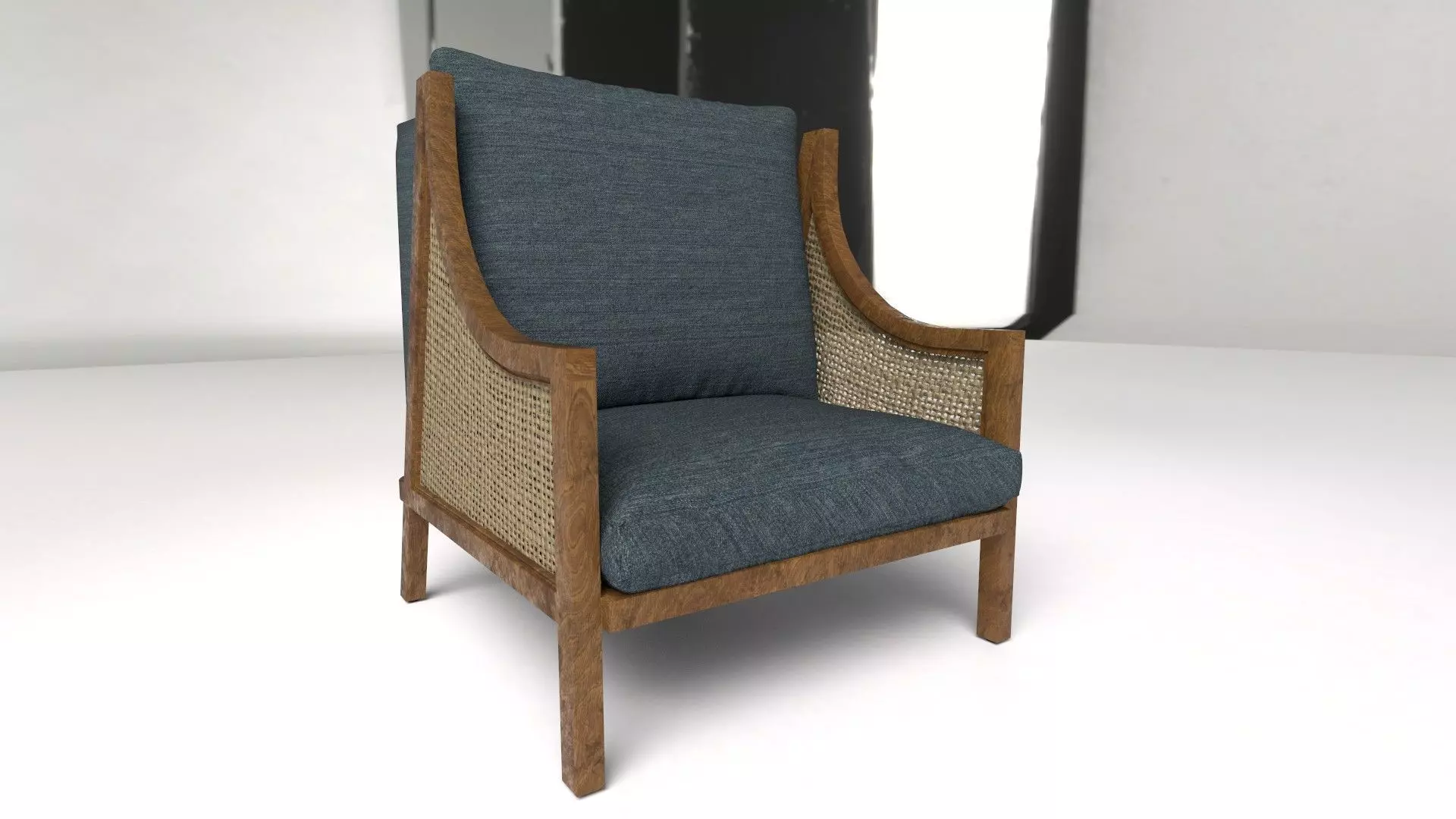 Havana Lounge Chair Dark Sea 3D model