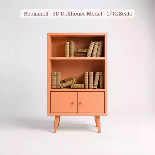 Bookself STL File - Miniature Furniture  3D print model