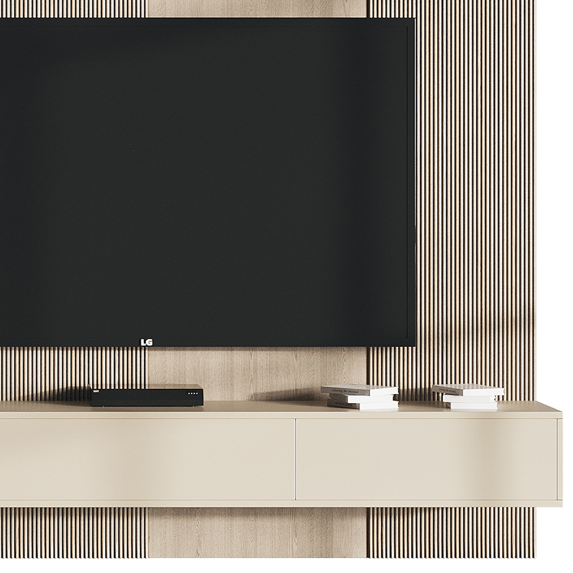 Modern TV Wall 11 3D model_7