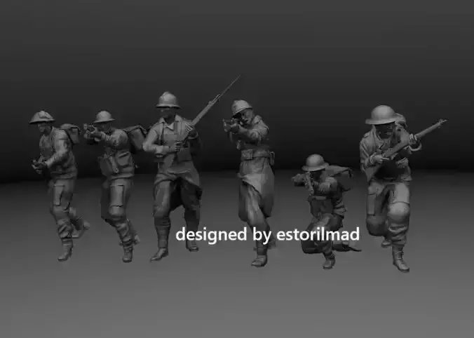 WW2 PACK OF FRENCH AND BRITISH SOLDIERS IN DEFENSE OF DUNKERQUE