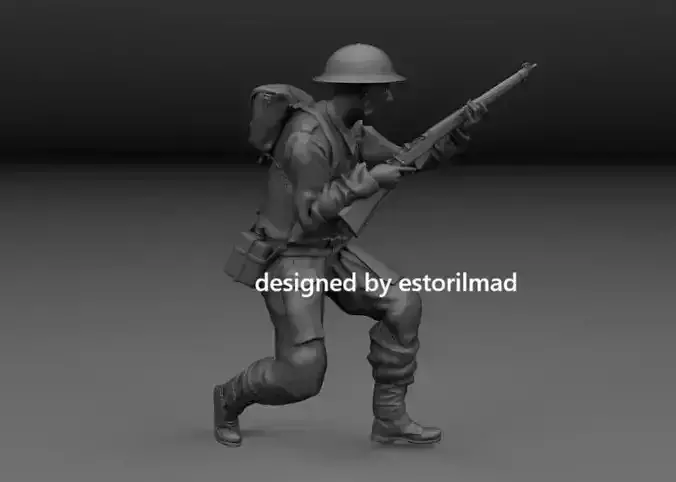 WW2 SOLDADO BRITANICO DUNKERKE V2 3D print model