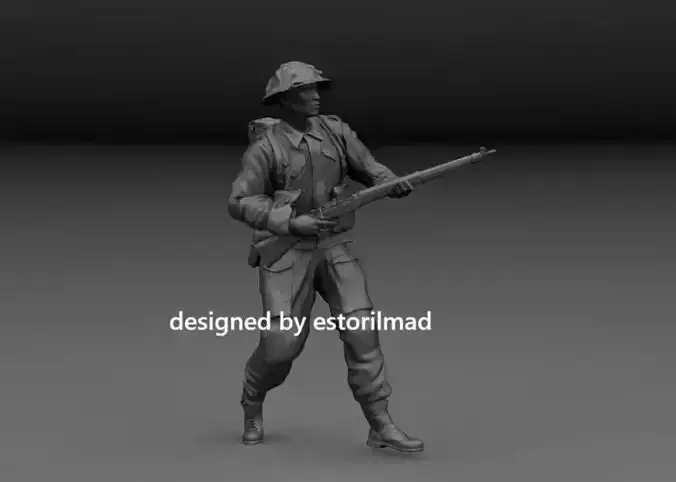 WW2 SOLDADO BRITANICO DUNKERKE V1 3D print model