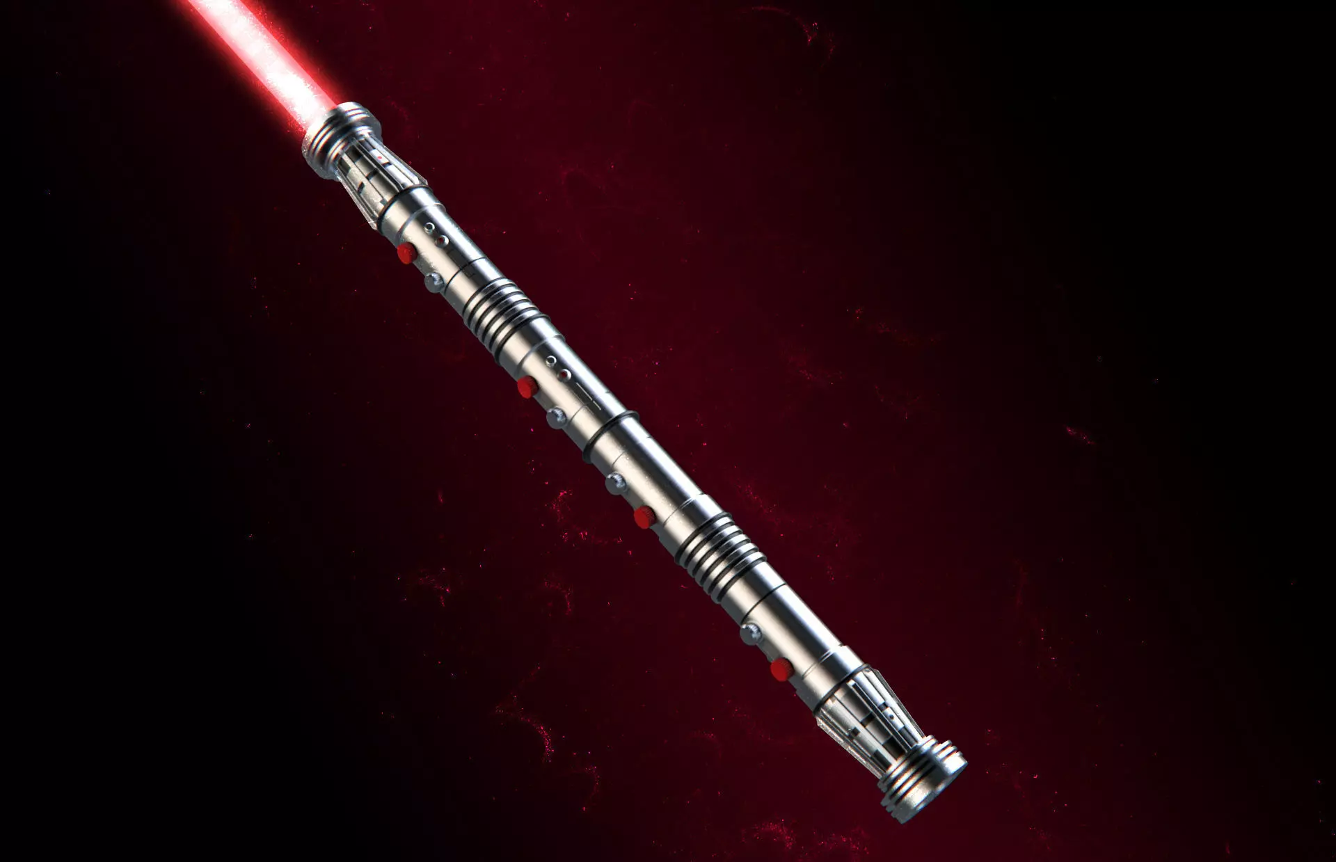 Darth Maul Saberstaff functional 3D print model_0