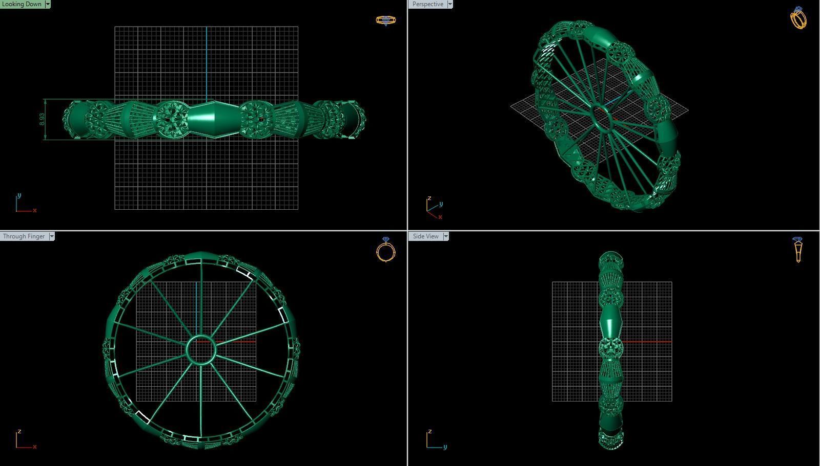 Beautiful Arabic Bangle 3D print model_4