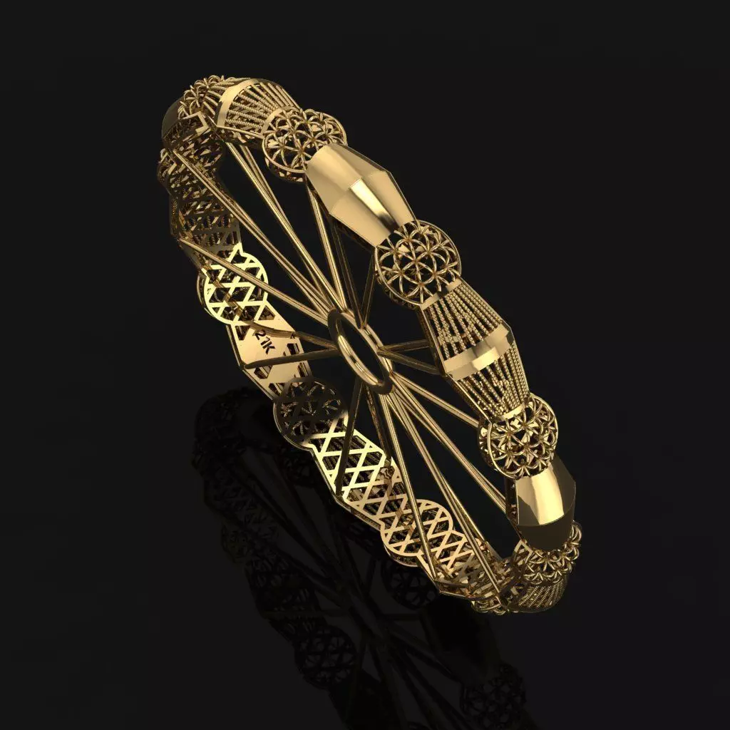 Beautiful Arabic Bangle 3D print model_0