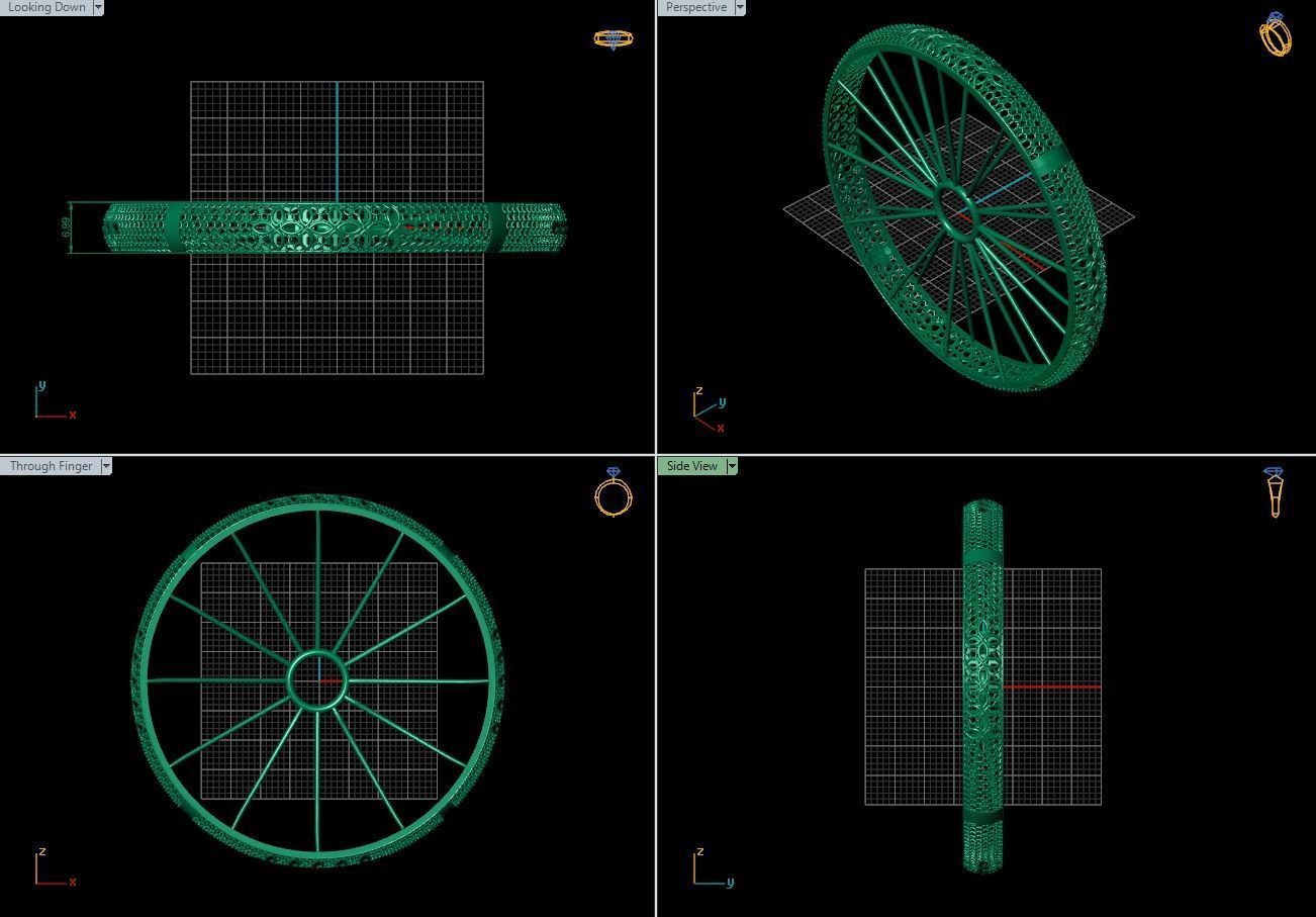 Beautiful Arabic Bangle 3D print model_4