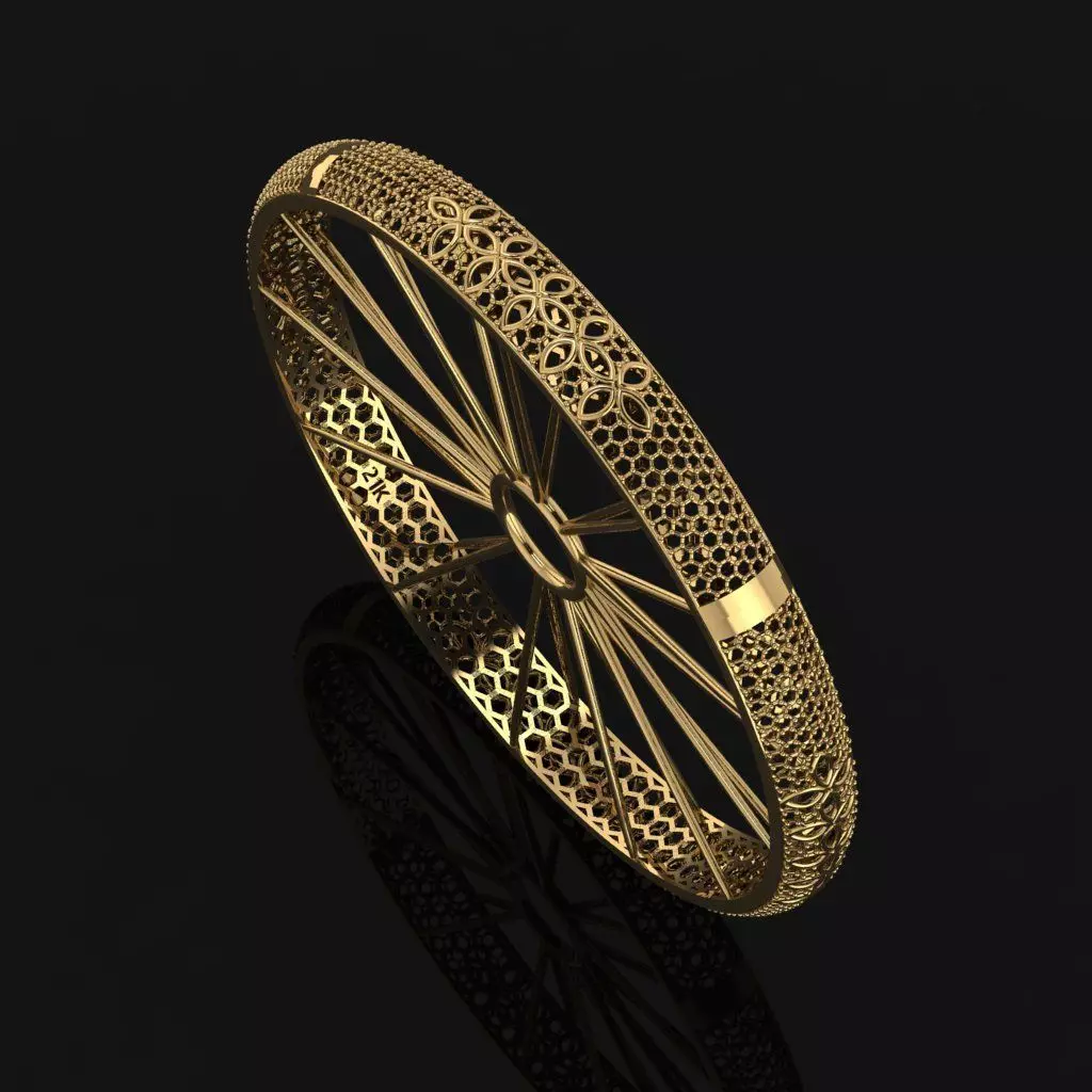 Beautiful Arabic Bangle 3D print model_0