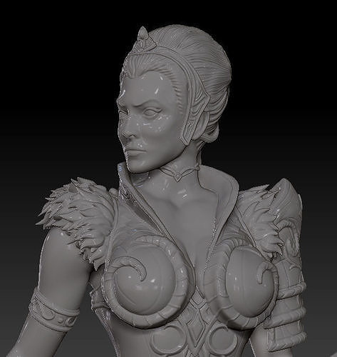 Teela fan art from winky Low-poly 3D print model
