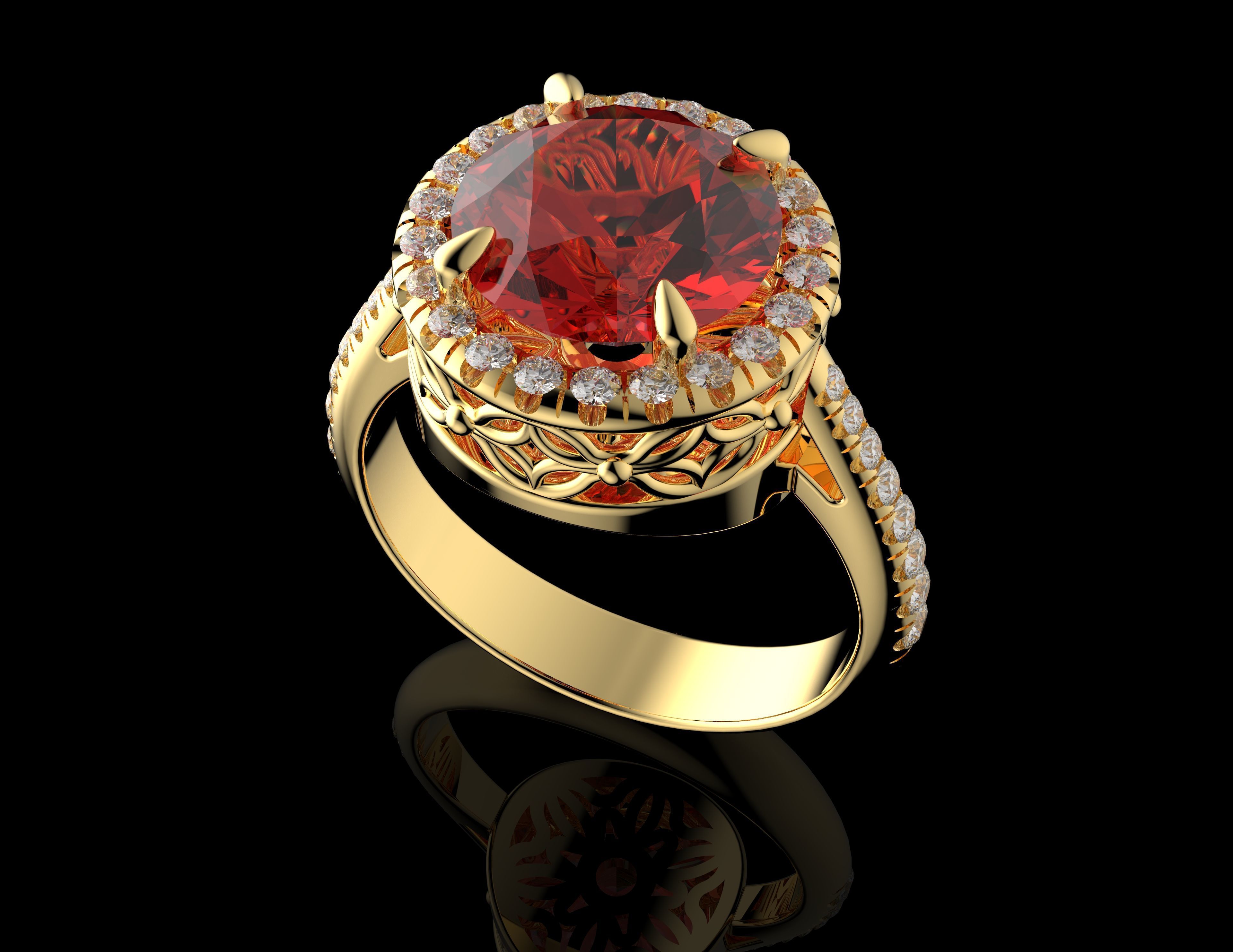 Gold N1427 3D print model_9