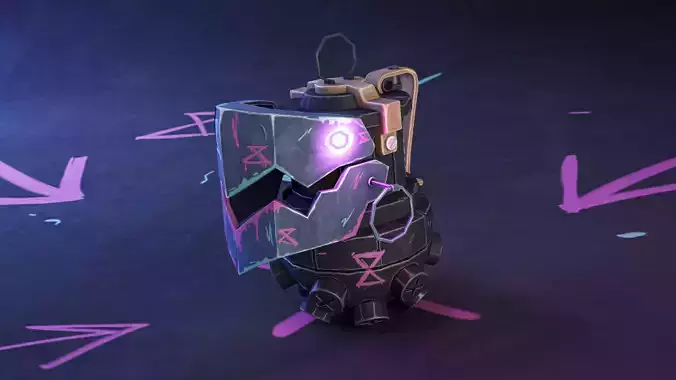 JINX CHOMPER GRENADE CGI or 3D Printed Low-poly 3D model
