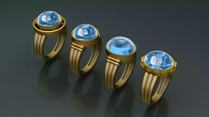 classic rings 3D print model